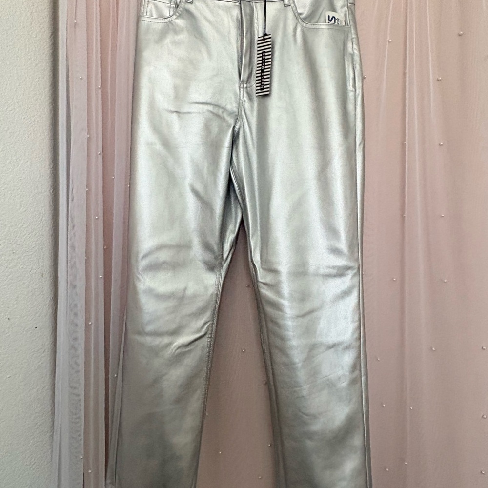 Silver Metallic Pants